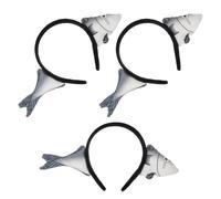 3 Pezzi Fascia per Chioma a Forma di Pesce, Acrilico e Peluche
