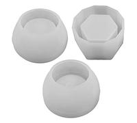 3 Pezzi Fatti A Mano Ciotola Rotonda Esagonale Tazza Piatti Stampo In Resina Vassoio di Frutta Piatto Scatola di Gioielli Casting UV Cristallo Epossidico Stampi Sigillante Stucco