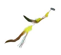 3 pezzi fermagli for capelli con piume colorate bohémien for donne fermagli for capelli con treccia dreadlock copricapo decorazione for capelli gioielli accessori(yellow)