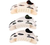 3 Pezzi Fermaglio a Pinza a Forma di Cane Maculato, Acetato, Donna | Feste e Shopping, Tiene Ciocche Sciolte, Facile da Usare, Decora Stile, per Chioma Ricci