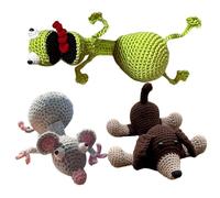 3 Pezzi Fermaporta All'uncinetto - Fermaporta A Forma Di Animale - Fermaporta A Forma Di Animale Schiacciato | Per Interni, Camerette, Camere Da Letto, Decorazioni Per La Casa E L'ufficio