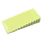 3 pezzi Fermaporta in gomma anticollisione for porta anteriore, fermaporta in for uso domestico, non c'è bisogno di praticare fori, ferramenta for cunei(Green-Small)