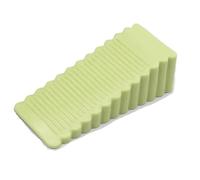 3 pezzi Fermaporta in gomma anticollisione for porta anteriore, fermaporta in for uso domestico, non c'è bisogno di praticare fori, ferramenta for cunei(Green-Large)