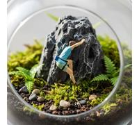 3 Pezzi Figura Arrampicata Roccia 1:64 Micro Paesaggio Alpinista in Miniatura
