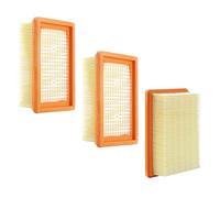 3 Pezzi Filtro a Pieghe Piatte di Ricambio per Aspirapolvere Multifunzione per Kärcher, Compatibile con per Kärcher WD4, WD5, WD6, MV4, MV5, MV6