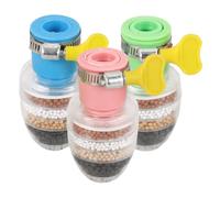3 Pezzi Filtro per Rubinetto, Riduce Spruzzi e Consumo D'acqua | Plastica Carbone Attivo e Quarzo, Montaggio a Morsetto Regolabile, per Lavello, Ufficio e Piante