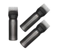3 Pezzi Flacone Applicatore per Cuoio Capelluto Pettine, 160ml, Plastica PP | Nero, Design Scala, Portatile e Riutilizzabile, per Salone e Formazione Estetica