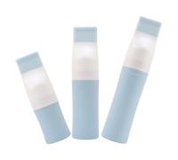 3 Pezzi Flaconi Ricaricabili in Silicone da 38ml 60ml 80ml | Dosaggio Controllato, Riutilizzabili in Pp, per Balsamo e Sapone, Set Pratico per Palestra e Doccia