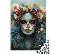 3 Pezzi Flower Crown Art Set Di Biancheria Da Letto Stampa 3d in Microfibra Copripiumino Con Cerniera Sugar Skull Style Per Tutte Le Stagioni Per Bambini,Ragazzi E Ragaz 52x38cm/1000pcs