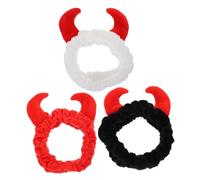 3 pezzi for lavare il viso, elastici for capelli, peluche, trucco, spa, fasce for capelli da donna, estetica, accessori gotici, cosmetici, soffici fasce, flanella, accessori for capelli da diavolo/79/