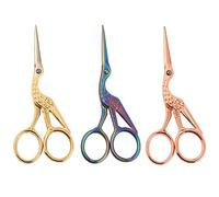 3 Pezzi Forbici Affilate Vintage in Acciaio Inox, Forbici da Cucito Affilate, Forbici Ricamo, Forbici per Cicogne Vintage per Ricamo, Lavori Ad Ago, Opere d'Arte e Uso Quotidiano, 11,5 cm
