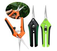 3 Pezzi Forbici Potatura,Cesoie Giardinaggio Acciaio Inox,168 mm Punta Antiscivolo,Forbici da Potatura per Potatura Fiori,Bonsai,Rami-Verde/Arancione/Nero