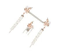 3 Pezzi Forcina Cinese per Chioma in Lega Arancione, Stile Vintage | Set da Tre Pezzi, per Appuntamenti e Feste, Tiene i Chioma Saldamente, Look Chic