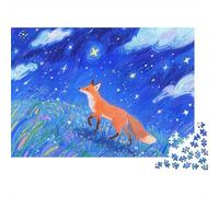 3 Pezzi Fox Under Stars Set Di Biancheria Da Letto Con Stampa 3D Morbida Microfibra Con Chiusura A Strappo Fantasy Night Scene Per Tutte Le Stagioni Per Ragazzi E Ragazze 38x26cm/1000pcs