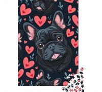 3 Pezzi French Bulldog Hearts Set Di Biancheria Da Letto Con Stampa 3D Morbida Microfibra Con Chiusura A Strappo Cartoon Animal Pattern Decorazione Per La Camera Da Letto Per Ragazzi E Ragazze 52x38cm