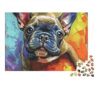 3 Pezzi French Bulldog Puppy Set Di Biancheria Da Letto Stampa 3d in Microfibra Con Chiusura A Strappo Vibrant Pop Art Style Decorazione Per La Camera Da Letto Per Bambini,Ragazzi E Ragaz 38x26cm/1000