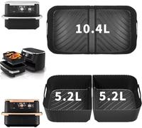3 pezzi friggitrice ad aria calda accessori per Ninja Foodi Flexdrawer 10.4L AF500EU AF500EUCP, Cecotec 9000, 1 × 10.4L + 2 × 5.2L Airfryer stampo in silicone accessori friggitrici, accessori in