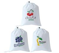 3 pezzi Frutta Frutta Fresco Contenitore Sacchetti con coulisse Riutilizzabili Ciliegie Lavabili Mirtilli Mango Sacchetto di Preservazione per Insalata Verdure, Verdure e Frutta