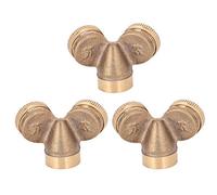 3 pezzi G1/2 DN15 Irrigatori per irrigazione da giardino Ugello spruzzatore nebulizzatore in rame Strumenti di irrigazione con 2 teste di spruzzo per l'irrigazione del prato del
