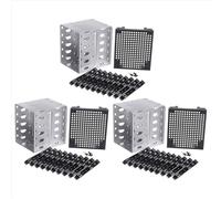 3 pezzi Gabbia per HDD da 5,25 pollici a 5 x 3,5 pollici, vassoio per alloggiamento dischi rigidi