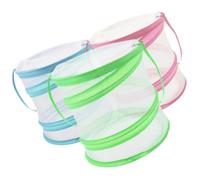3 Pezzi Gabbia per Insetti Cilindrica in Plastica | Rete Trasparente, Facile da Montare e Smontare, Trasporto Comodo, Visione Chiara, per Allevamento Farfalle