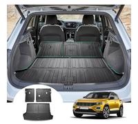[3 Pezzi] GAFAT Compatibile con VW T-ROC 2017-2024 2025 Tappetino per Bagagliaio, Facile da Piegare, Tappetini in TPE per Tutte Le Stagioni, T Roc Accessorio Originale Scansione 3D (Superiore)