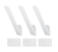 3 pezzi Ganci a forma di V in acrilico trasparente per cappelli da baseball, appendi cappello adesivo a parete, organizzatore che tiene 10 cappelli, porta cappelli salvaspazio per (Bianca)