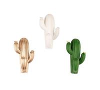 3 Pezzi Ganci Adesivi a Forma di Cactus, senza Fori, in Resina per Cappelli | Ganci in Plastica, per Bagno e Cucina, Autoadesivi, per Abiti e Chiavi, Appendi Asciugamani Gancetti Colorati Colore Casuale
