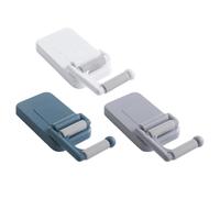 3 Pezzi Ganci adesivi per scopa e in PVC ABS | Montaggio senza forare, supporto verticale da parete, per organizzare scope e mop in bagno e casa, non si deforma