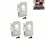 3 pezzi, ganci per cintura da trapano, clip per cintura in acciaio inox, clip per cintura di sicurezza, clip di serraggio in vita, ganci per cintura di ricambio con viti, fibbie in acciaio inox
