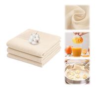 3 pezzi Garza Alimentare 60x60cm Tessuto per Filtrare Con Rete Ultra Fine Ideale per Formaggio Latte di Noci Cottura Decorazioni Versatile in Cucina Alta Qualità