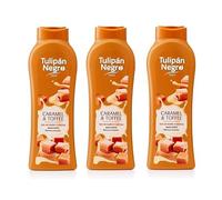3 Pezzi Gel da Bagno Tulipan Negro Caramel Cream e Toffee Intensamente Profumato 650 ML