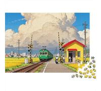 3 Pezzi Gentle Town Set Di Biancheria Da Letto Con Stampa 3D in Microfibra Copripiumino Con Cerniera Train Under Big Cloud Decorazione Per La Camera Da Letto Per Ragazzi E Ragazze 38x26cm/1000pcs