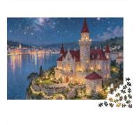 3 Pezzi Gentle Town Set Di Biancheria Da Letto Con Stampa 3D Morbida Microfibra Con Chiusura A Strappo Castle by Lake in Day Decorazione Per La Camera Da Letto Per Ragazzi E Ragazze 52x38cm/1000pcs