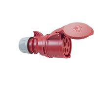 3 pezzi - Giunto CEE 32A a 5 Poli Rosso PC ELECTRIC per Cavi - Connettore Profes