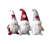 3 pezzi Gnomo di Natale Peluche Natale Giocattoli Gnomo Bambola Gnome Ornamenti Natalizi Senza Volto Decorazioni Natalizie Gnomi per Dare Regali e Decorare il Soggiorno, Camera da letto, Studio