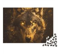 3 Pezzi Golden Wolf Eyes Set Di Biancheria Da Letto Stampa 3d Morbida Microfibra Copripiumino Con Cerniera Wild Animal Portrait Per Tutte Le Stagioni Per Bambini,Ragazzi E Ragaz 38x26cm/1000pcs