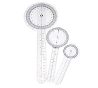 3 Pezzi Goniometro di Precisione Trasparente in Plastica PVC | Righello Angolare Chiaro, Letture Rom Precise, per Dita e Caviglia, Uso in Laboratori e Ambienti Medici