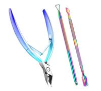 3 Pezzi Gradiente Colore Kit per la cura delle cuticole,Manicure Cuticola Cutter Set Pedicure,Forbicina Professionale Unghie Forbici Manicure