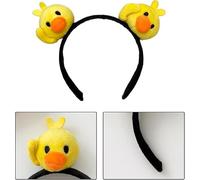 3 Pezzi Graziosi Ornamenti Per Capelli D'Anatra Gialli, Anello Elastico Per Capelli D'Anatra Giallo, Divertente Fascia Per Il Lavaggio Del Viso, Decorazione Per Feste Per Bambini.