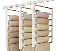 3 Pezzi Gruccia per Pantaloni, Appendi Pantaloni da Armadio, Appendiabiti per Magici, Porta Pantaloni per Armadio per Organizzare Armadi, Pantaloni per Donne e Uomini, Jeans, Sciarpe
