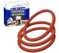3 Pezzi Guarnizione in Gomma per Macchina Caffè Automatica 43x35x4 mm per Gruppo di Infusione e Termoblocchi - Codice Originale 5332149100 per DeLonghi 4071389953 per Aeg per Electrolux - MONTERAL