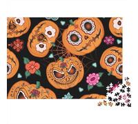 3 Pezzi Halloween Pumpkins Set Di Biancheria Da Letto Stampa 3d in Microfibra Con Chiusura A Strappo Day of Dead Style Per Tutte Le Stagioni Per Ragazzi E Ragazze 52x38cm/1000pcs