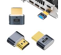 3 pezzi HDMI Dummy Plug con luce di visualizzazione blu, HDMI Dongle Virtual Monitor Emulatore, supporta 4K@60Hz, Plug and Play, compatibile con Windows, per Mac OS & Linux per uso headless PC