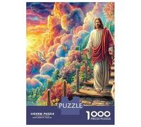 3 Pezzi Heavenly Journey Set Di Biancheria Da Letto Con Stampa 3D in Microfibra Copripiumino Con Cerniera Stairway to Heaven Jesus Per Tutte Le Stagioni Per Bambini,Ragazzi E Ragaz 70x50cm/1000pcs