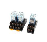 3 pezzi HH54L DC 24V bobina 14 pin 4PDT 35mm DIN Rail relè di potenza solenoide + stock