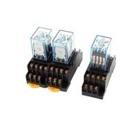 3 pezzi HH54L DC24V bobina 14 pin 4PDT 35 mm DIN Rail relè di potenza solenoide + stock