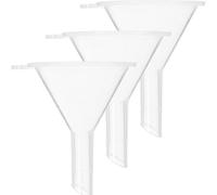 3 Pezzi Imbuto di Plastica Spessa Trasparente per Laboratorio, Tubo | Beute e Provette, Bocca Piccola da 1cm, Riduce Versamenti Sostanze Chimiche