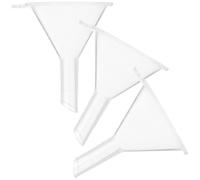3 Pezzi Imbuto Separatore in Plastica Trasparente, Rinforzato | PP Resistente All’usura, Bocca 1cm e Tubo 30mm, per Studenti e Tecnici in Scienza