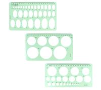 3 pezzi in 1 set Modelli di disegni multiuso Misurazione righelli geometrici